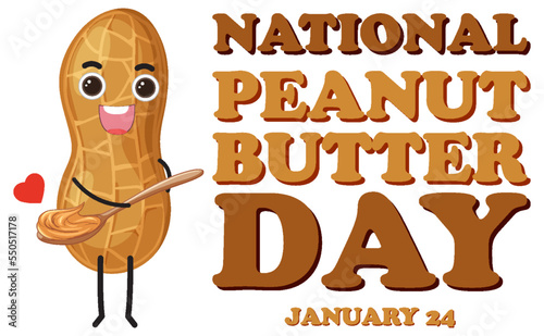 National Peanut Butter Day Banner Design