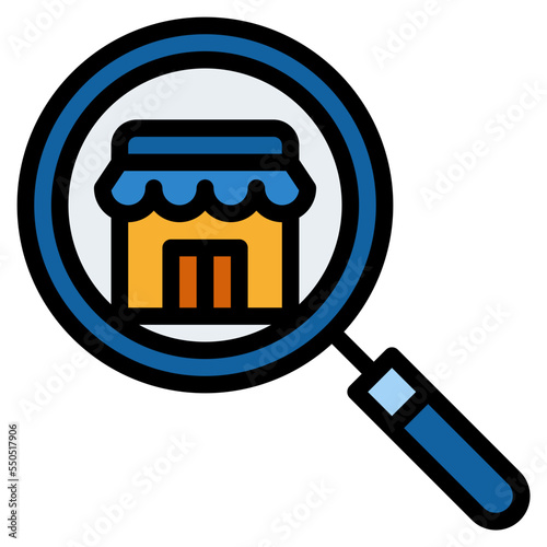 search shop store ecommerce icon