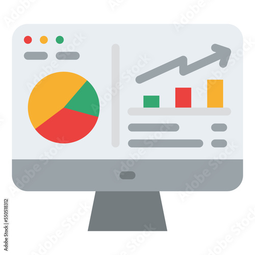 online analytic profit ecommerce icon