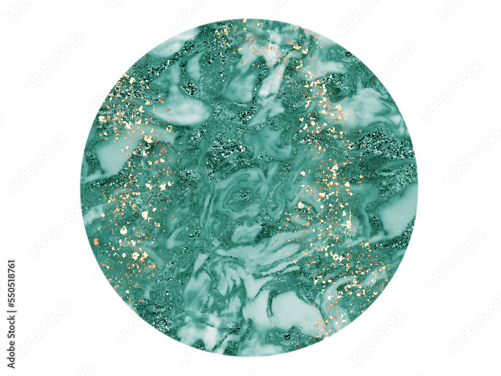 Green teal circle element with trendy color marble texture, shining golden paths, rounded geometric shape, isolated object, trendy and clean design, minimal, local art, elegant design, Green teal circle element with trendy color marble texture, shining golden paths, rounded geometric shape, isolated object, trendy and clean design, minimal, local art, elegant design,