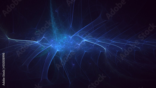 3D rendering abstract multicolor technology fractal light background