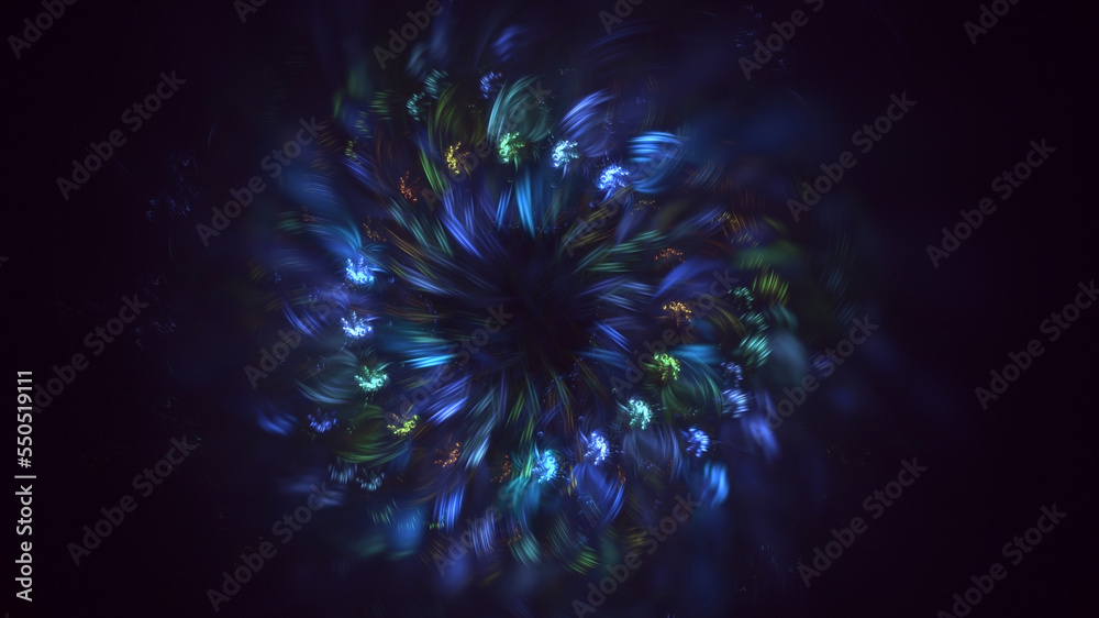Fototapeta premium 3D rendering abstract circle light background