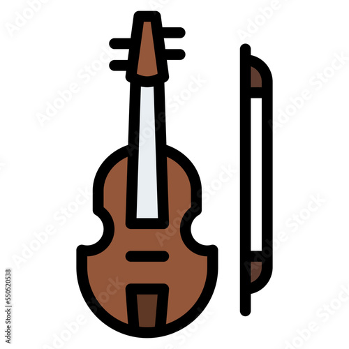 violin music instrument wedding icon
