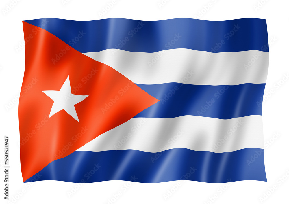 Cuban flag isolated on white Cuban flag isolated on white