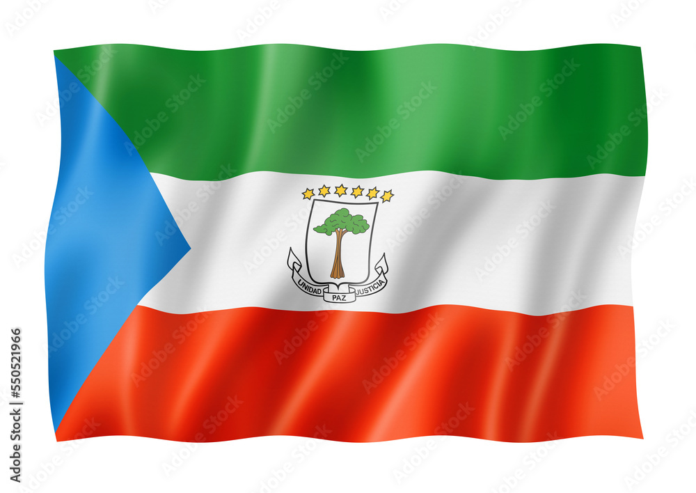 Obraz premium Equatorial Guinea flag isolated on white