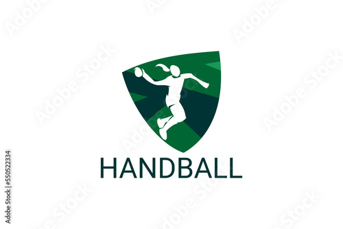 Handball symbol sport vector line icon. Handball player symbol. sport pictogram, vector illustration.