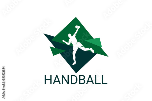 Handball symbol sport vector line icon. Handball player symbol. sport pictogram, vector illustration.
