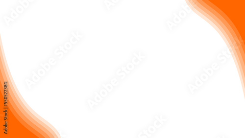 Background white with orange border corner. Vector can be used for banners, posters, power points, templates, slides, etc.
