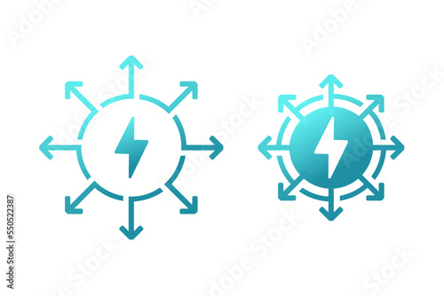 Electric power distribution. Illustration vector