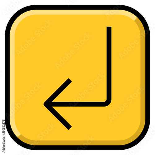 enter filled outline icon