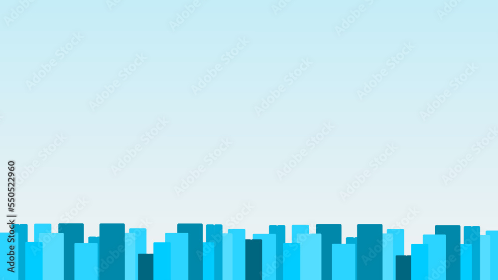 Background white with blue city. Vector can be used for banners, posters, power points, templates, slides, etc.