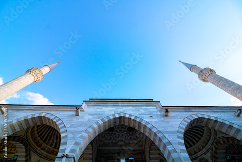 Arches and minarets of Bayezid II Mosque in Edirne photo