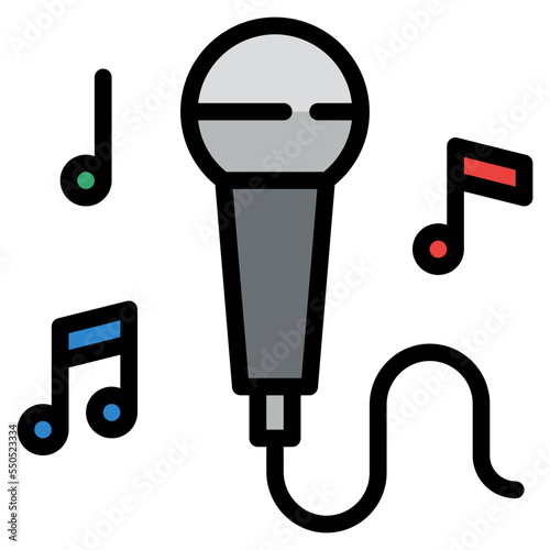 karaoke mic multimedia sing icon