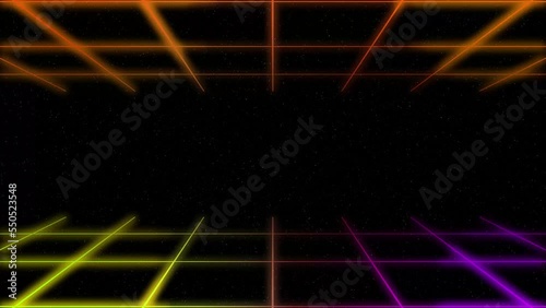 background or frame animated grid gradient color moving as a futuristic intro.
