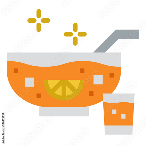 punch bowl drink beverage icon