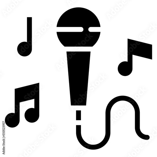karaoke mic multimedia sing icon