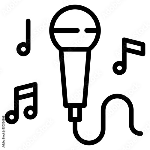 karaoke mic multimedia sing icon