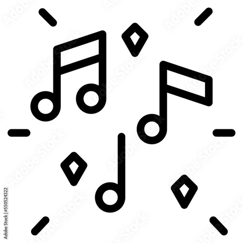 music note dance song icon
