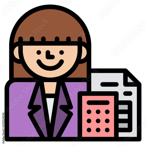 accountant occupation job profession icon