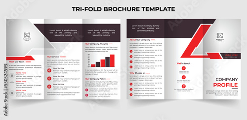 Corporate company profile trifold brochure modern design