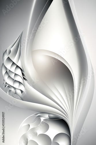 Luxury 3d abstract white wallpaper.