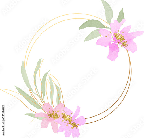 Watercolor Floral Frame