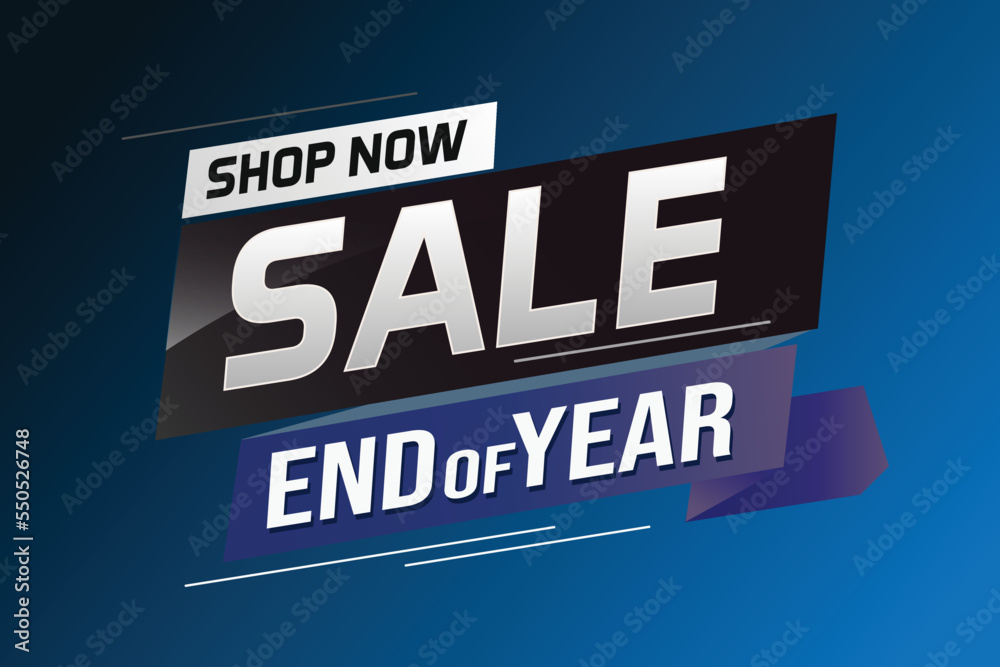 End of year Sale word concept vector illustration with lines and 3d style, landing page, template, ui, web, mobile app, poster, banner, flyer, background, gift card, coupon, label, wallpaper	