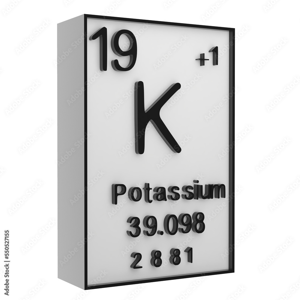 Potassium,Phosphorus on the periodic table of the elements on white blackground,history of chemical elements, represents the atomic number and symbol.,3d rendering Potassium,Phosphorus on the periodic table of the elements on white blackground,history of chemical elements, represents the atomic number and symbol.,3d rendering