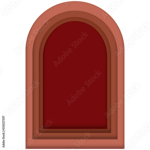 3d door paper cut 