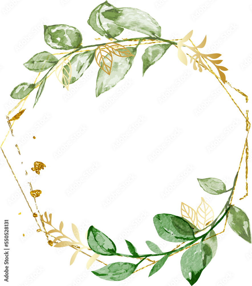 Naklejka premium Watercolor Floral Frame