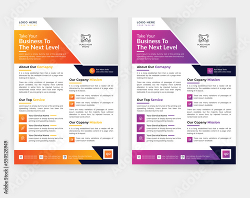 Digital marketing creative flyer design in A4 size