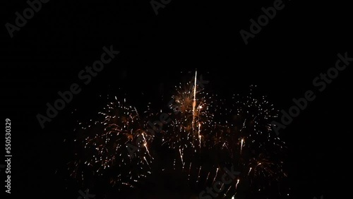Abstract motion blur fireworks video new year lifestyle concept