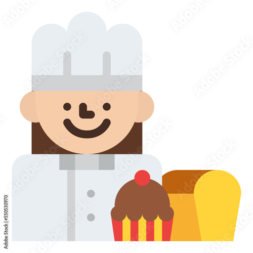 baker occupation job profession icon