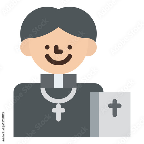 priest occupation job profession icon