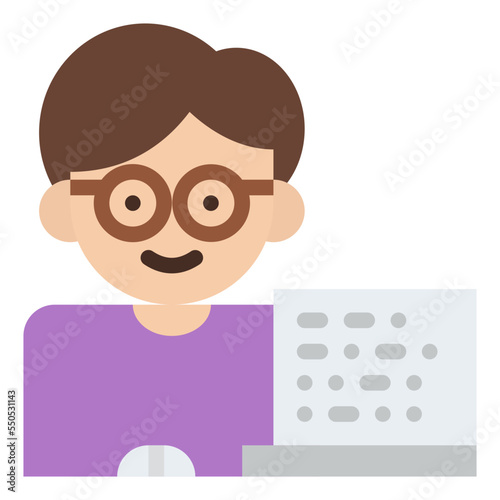 programmer occupation job profession icon