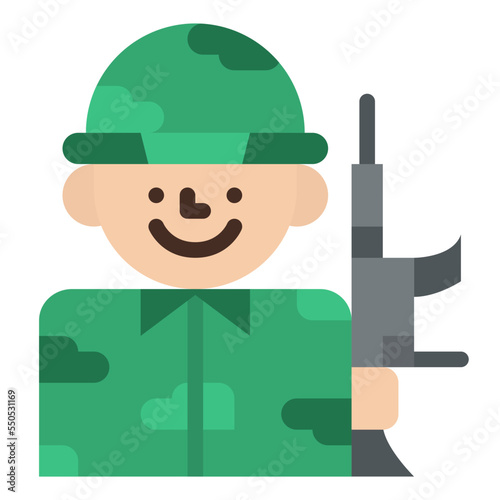 soldier army miliary occupation job icon