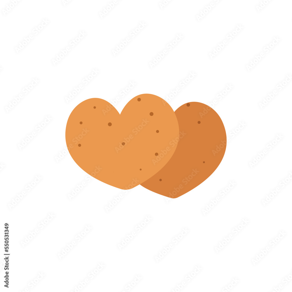 Heart shape cookies isolated on white background. Heart shape cookies isolated on white background.