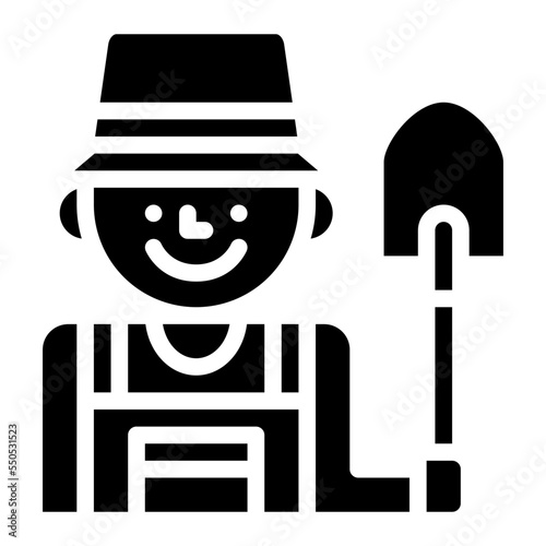 farmer occupation job profession icon