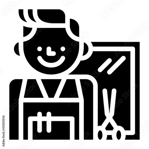 hairstylist occupation job profession icon