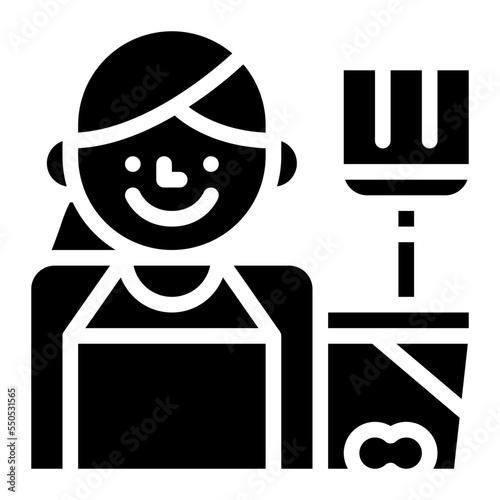 housekeeper occupation job profession icon