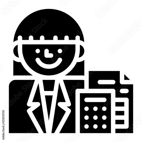 accountant occupation job profession icon