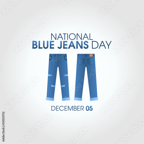 vector graphic of national blue jeans day good for national blue jeans day celebration. flat design. flyer design.flat illustration.