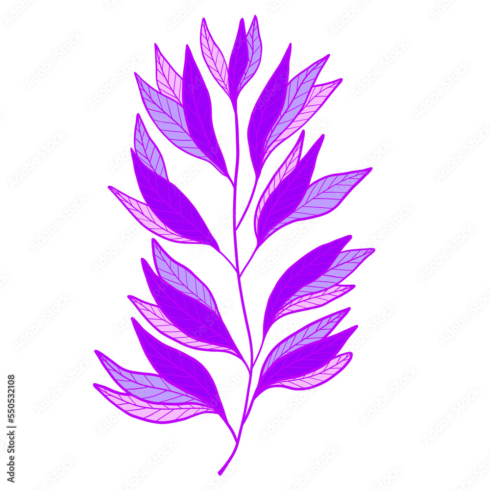 Obraz premium Purple leaves illustration.