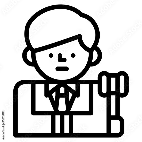judge occupation job profession icon