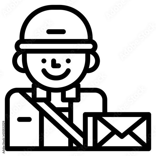 mail carrier occupation job profession icon