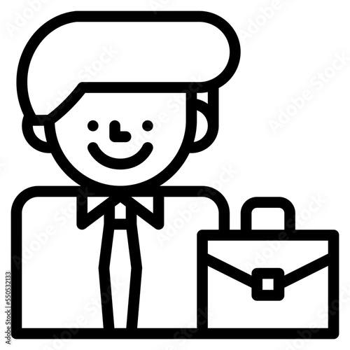manager business occupation job profession icon