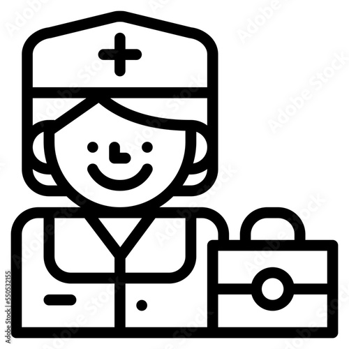 nurse occupation job profession icon