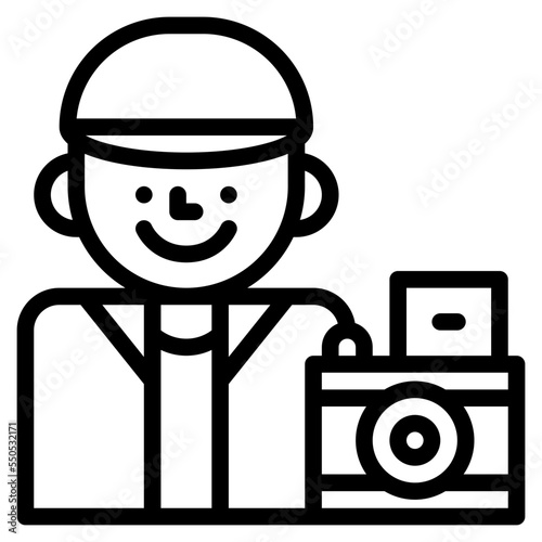 photographer occupation job profession icon