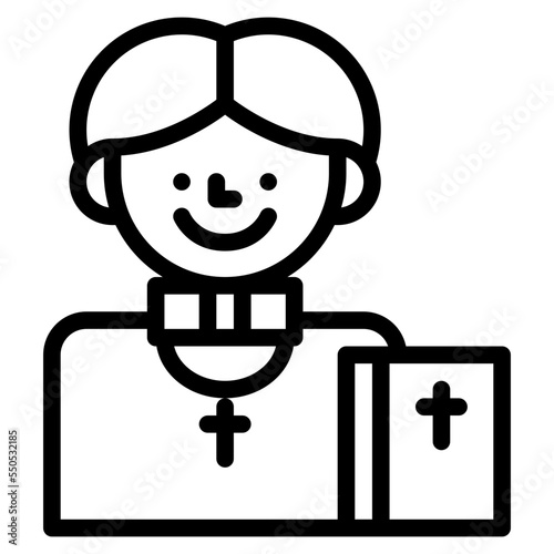 priest occupation job profession icon