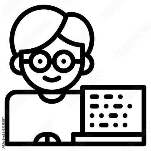 programmer occupation job profession icon